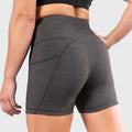 TWL - WOMEN'S ENERGY SHORTS - 4" - ATHLETE - CHARCOAL MARL/BLACK