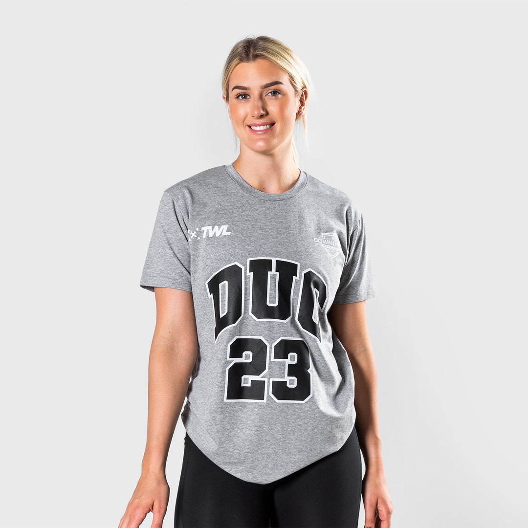 TWL - OVERSIZED T-SHIRT - DUC23 - CHARCOAL MARL/BLACK