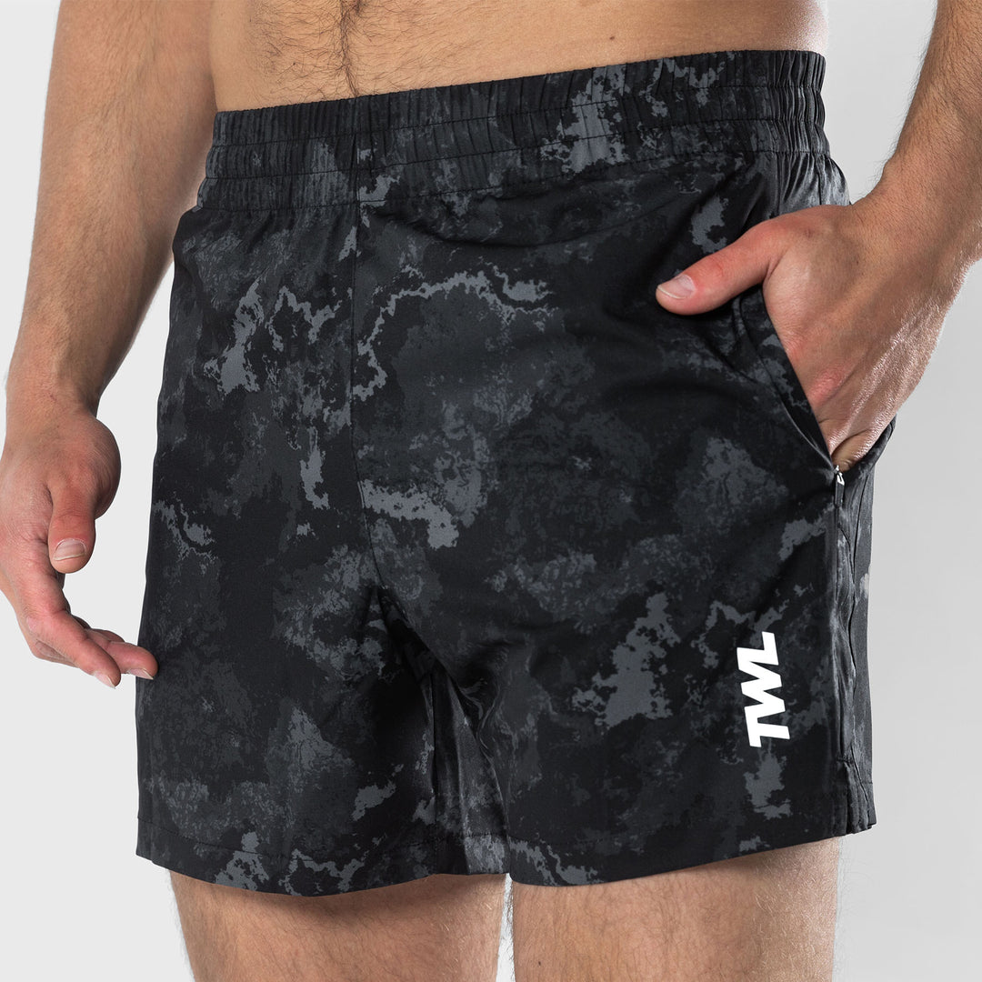 TWL - MEN'S REP SHORTS 5" - BLACK CAMO