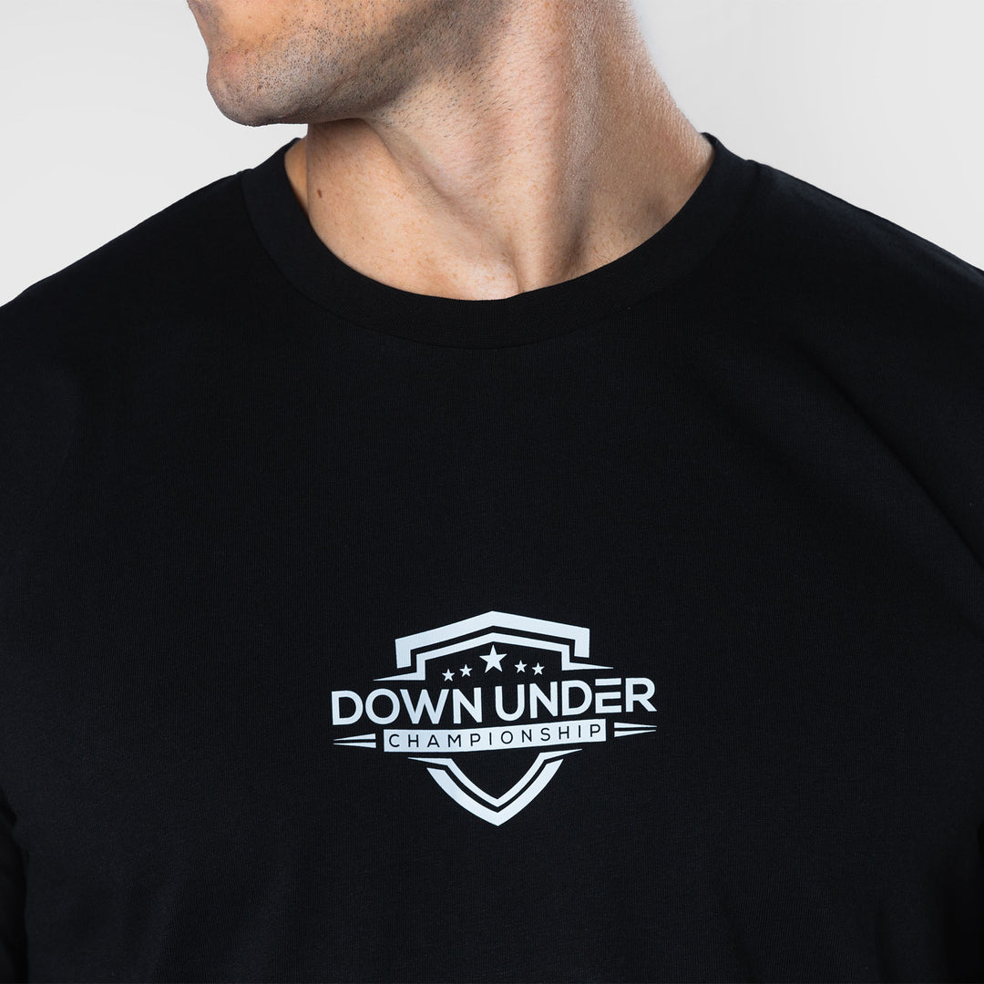 TWL - OVERSIZED T-SHIRT - DOWN UNDER CHAMPIONSHIP (DUC) - BLACK/WHITE