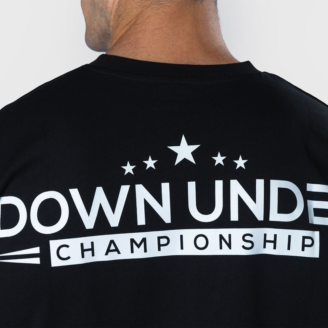 TWL - OVERSIZED T-SHIRT - DOWN UNDER CHAMPIONSHIP (DUC) - BLACK/WHITE