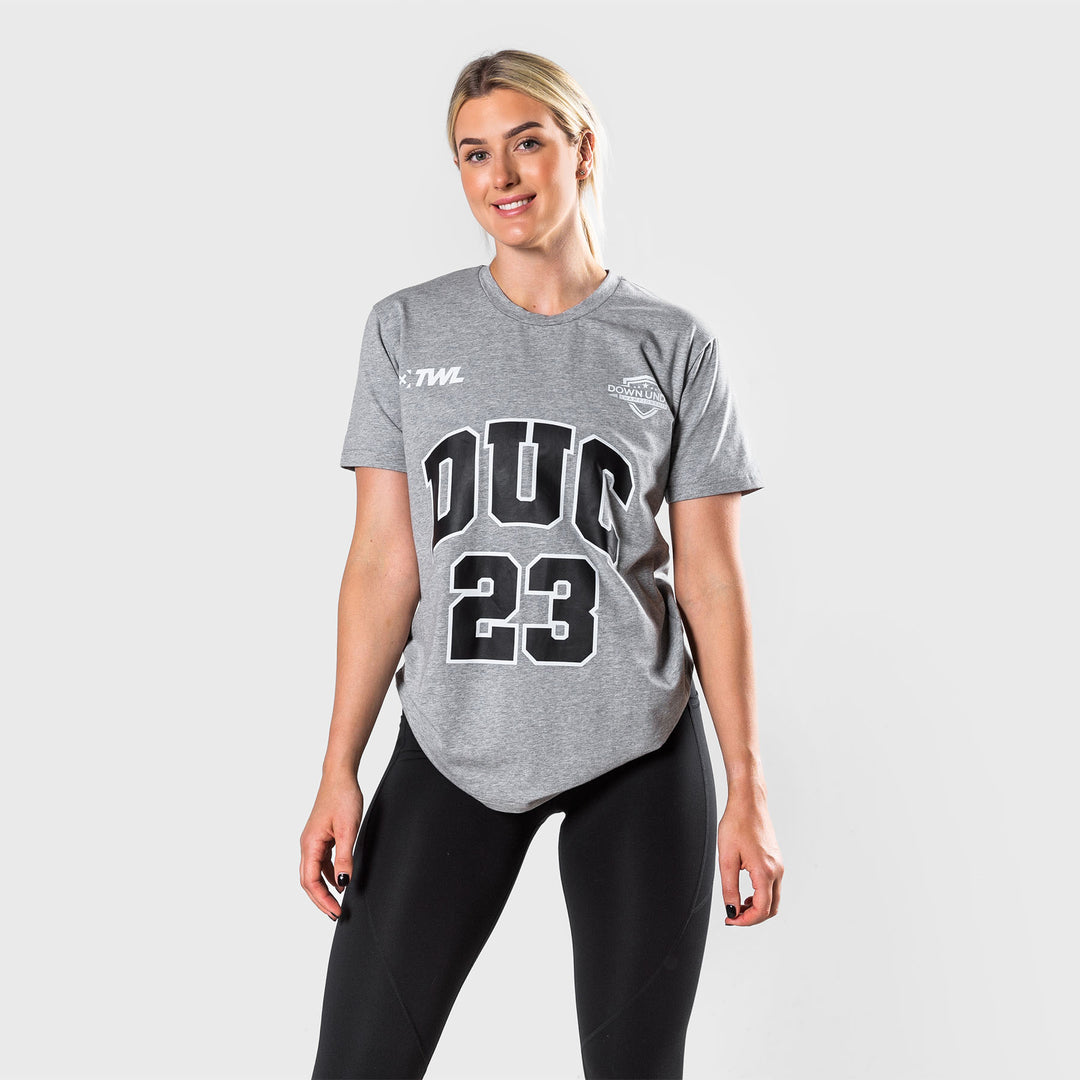 TWL - OVERSIZED T-SHIRT - DUC23 - CHARCOAL MARL/BLACK