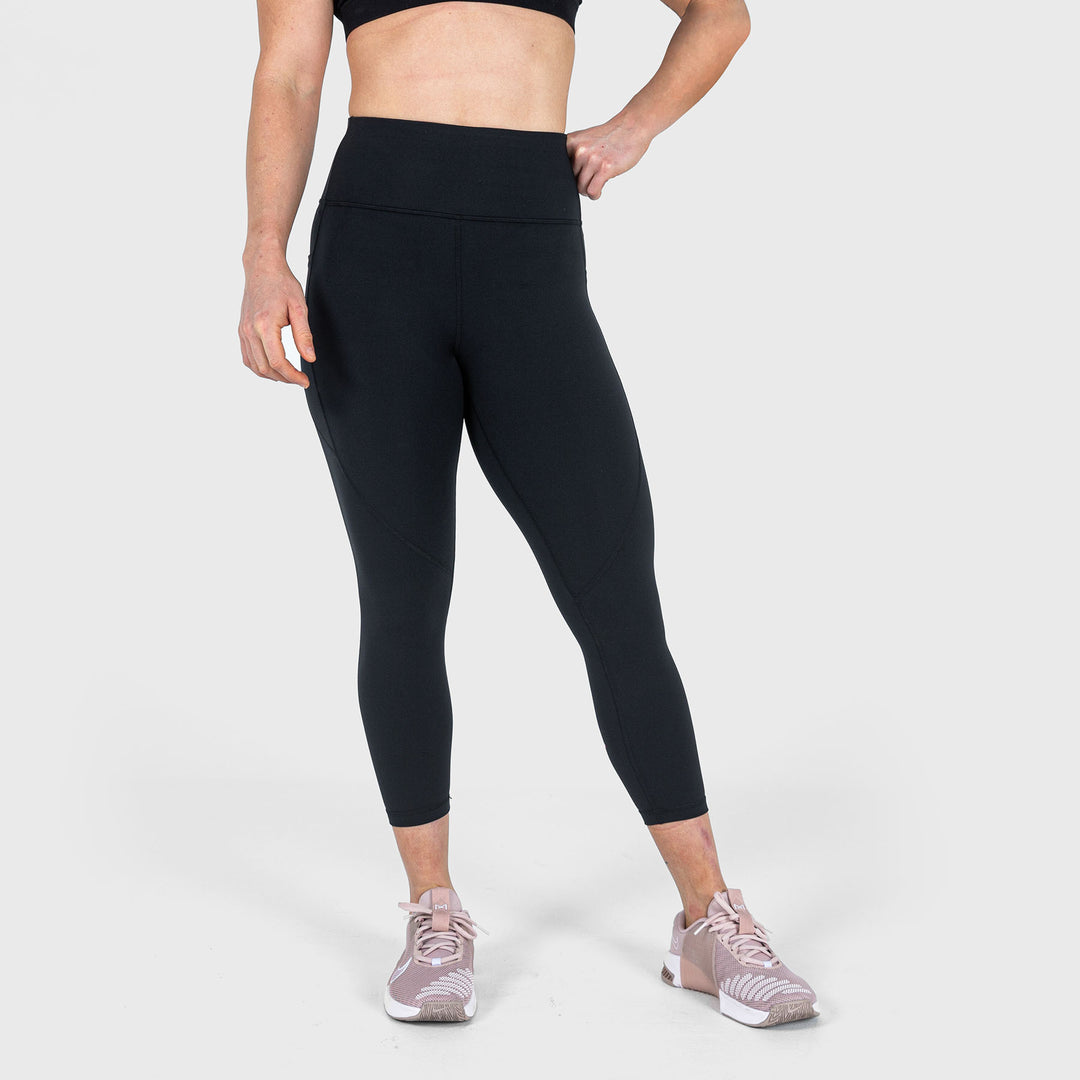 TWL - WOMEN'S ENERGY HIGH WAISTED 7/8 TIGHTS - BLACK/ RASPBERRY