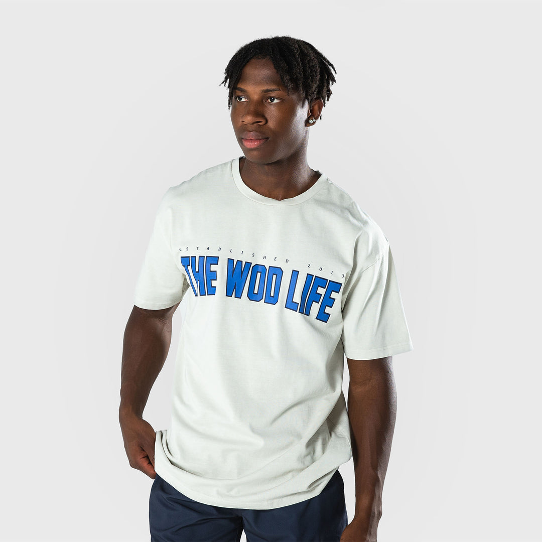 TWL - LIFESTYLE OVERSIZED T-SHIRT - VARSITY - WASHED CEMENT