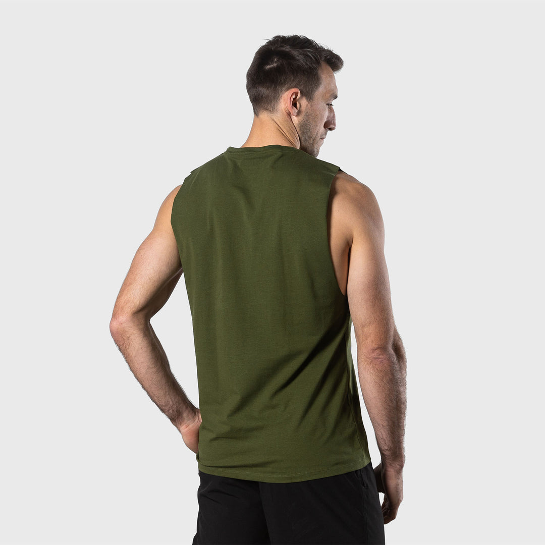 TWL - MEN'S EVERYDAY MUSCLE TANK 2.0 SL - DARK KHAKI/BLACK