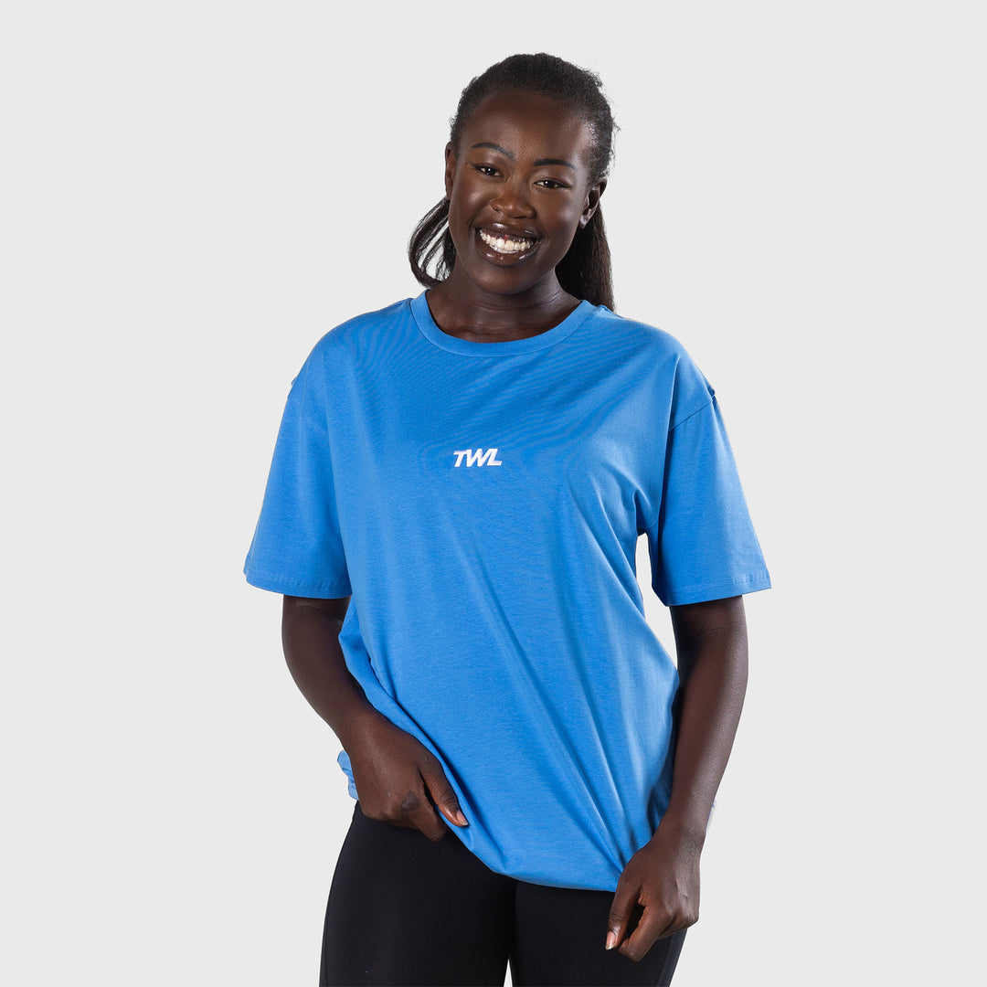 TWL - OVERSIZED T-SHIRT - COBALT/WHITE