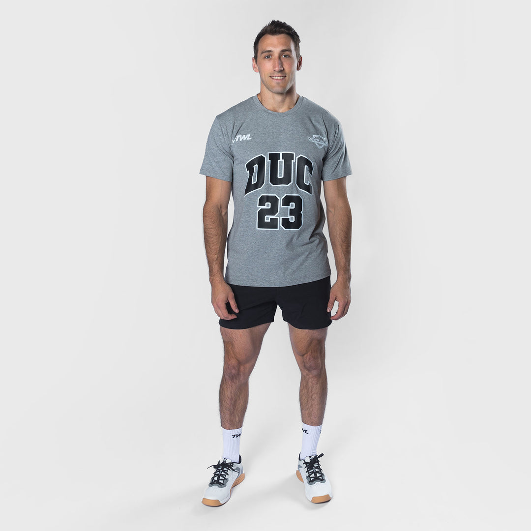 TWL - OVERSIZED T-SHIRT - DUC23 - CHARCOAL MARL/BLACK