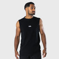 TWL - OVERSIZED MUSCLE TANK - EMBROIDERED - BLACK/WHITE