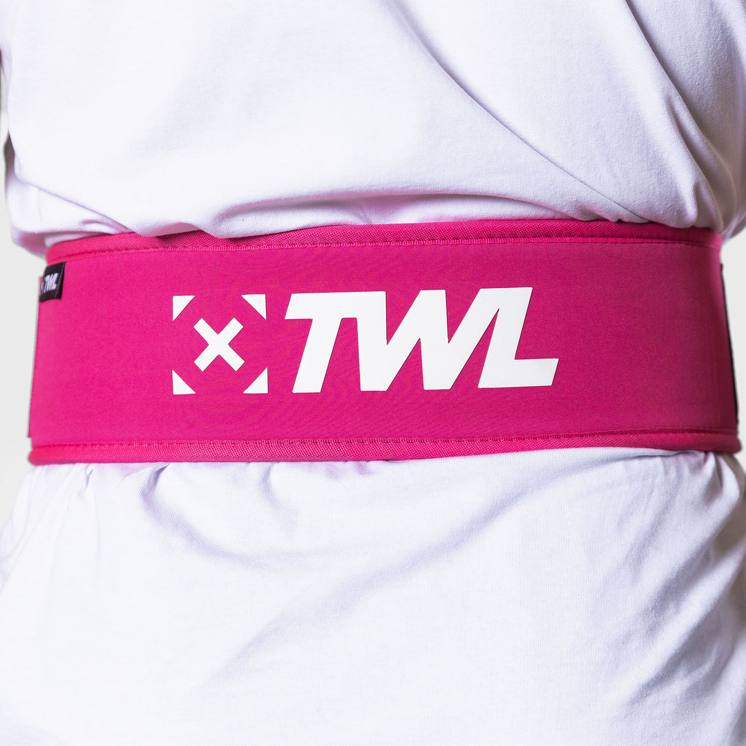 TWL - HYBRID VELCRO LIFTING BELT - RASPBERRY