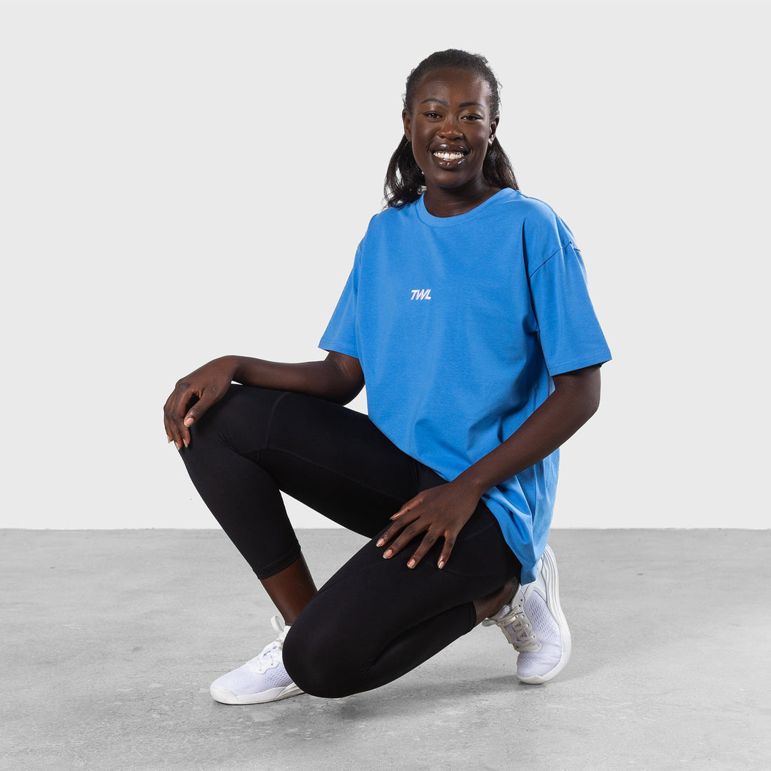 TWL - OVERSIZED T-SHIRT - COBALT/WHITE