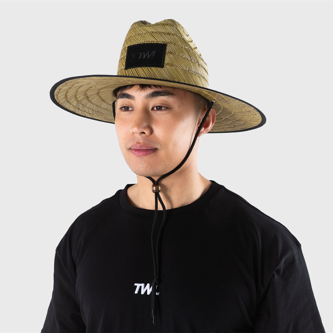 TWL - STRAW HAT WITH VELCRO PATCH - NATURAL