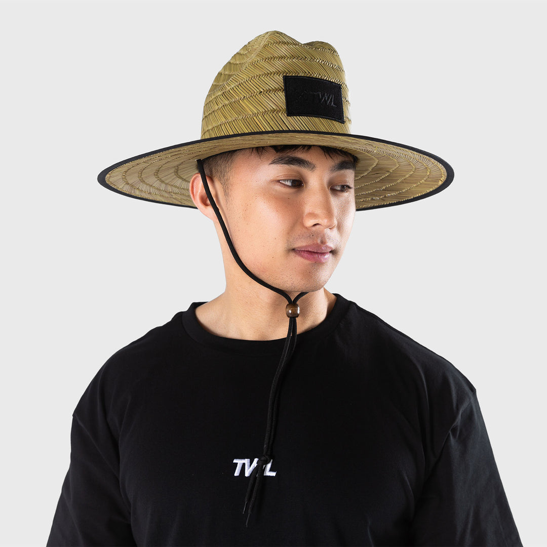 TWL - STRAW HAT WITH VELCRO PATCH - NATURAL