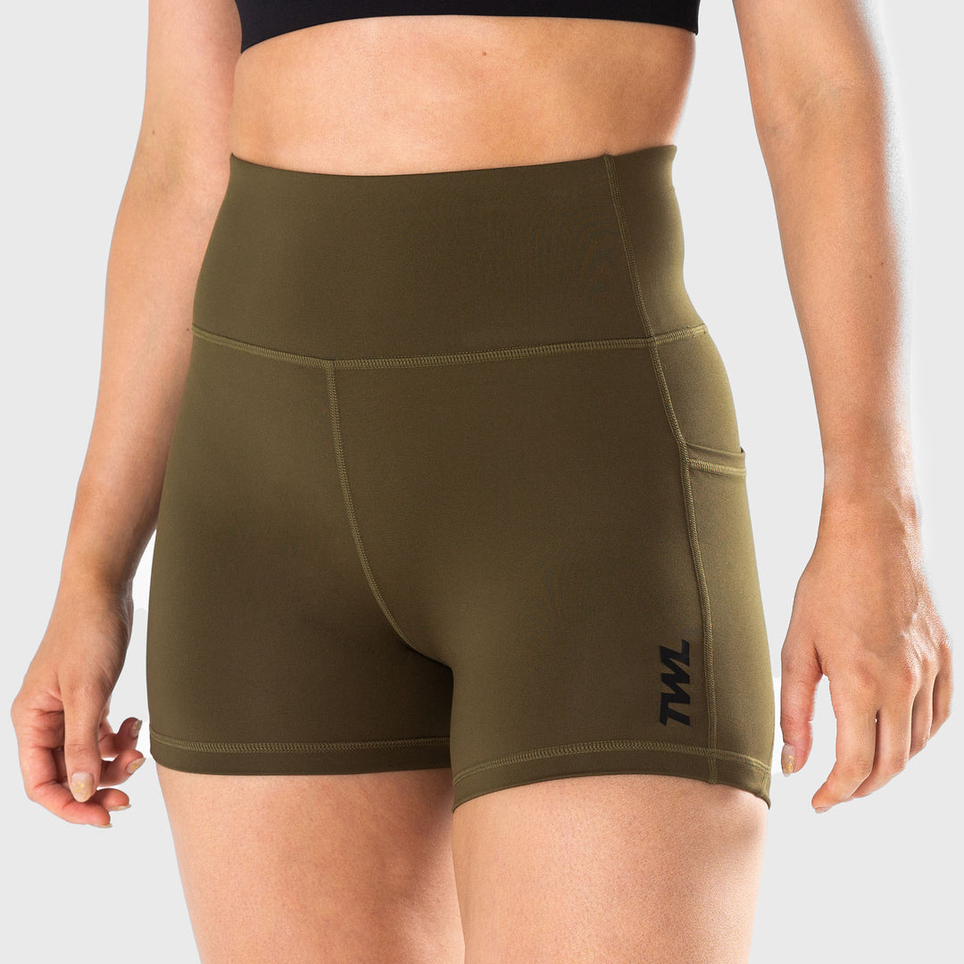 TWL - WOMEN'S ENERGY SHORTS - UNIFORM GREEN