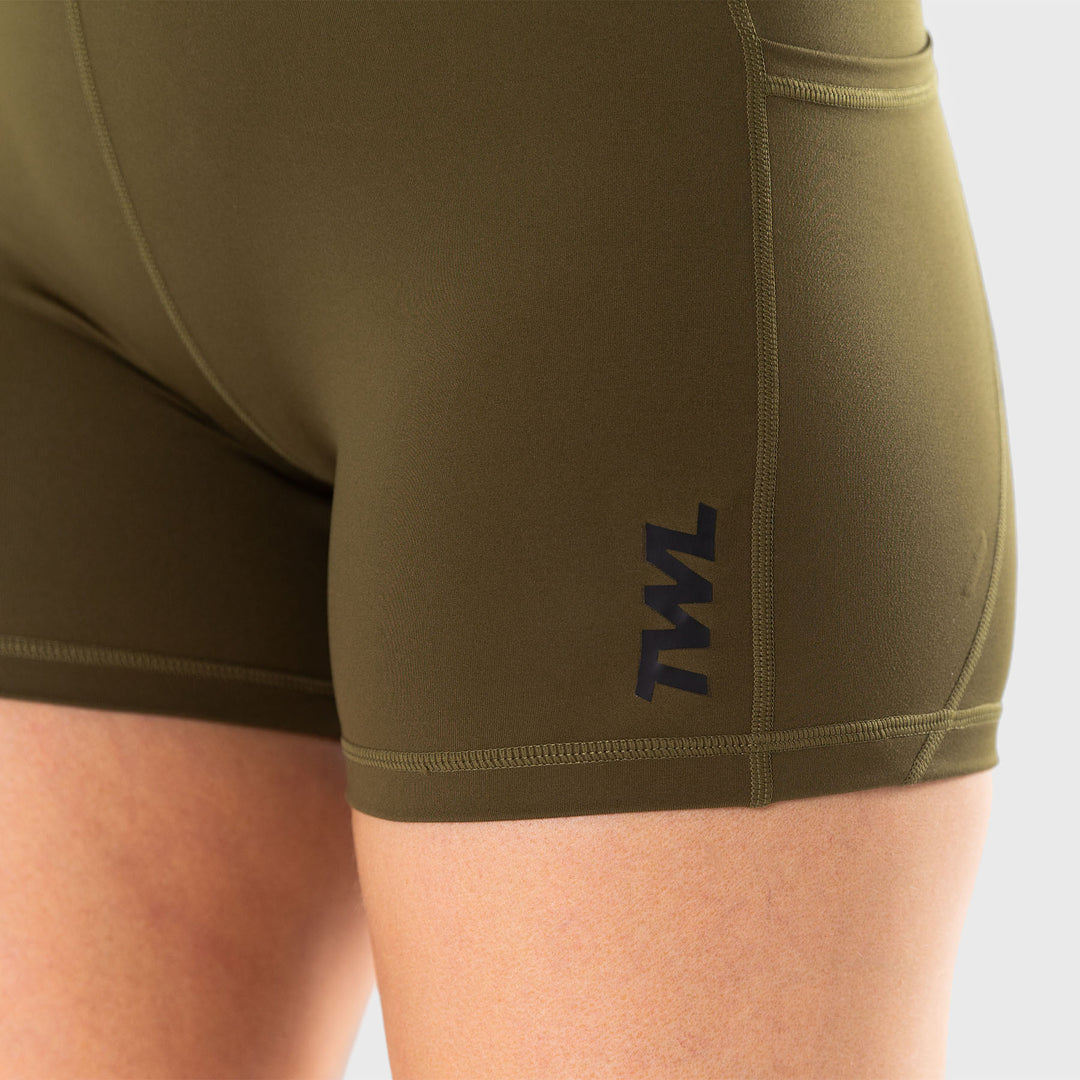 TWL - WOMEN'S ENERGY SHORTS - UNIFORM GREEN