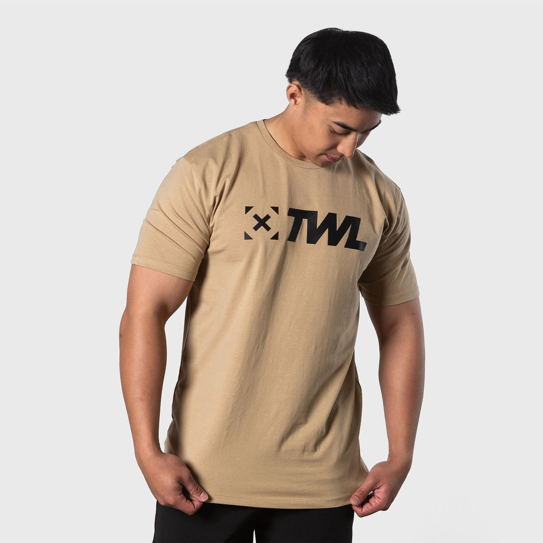TWL - MENS EVERYDAY CLASSICS T-SHIRT- SAND/BLACK