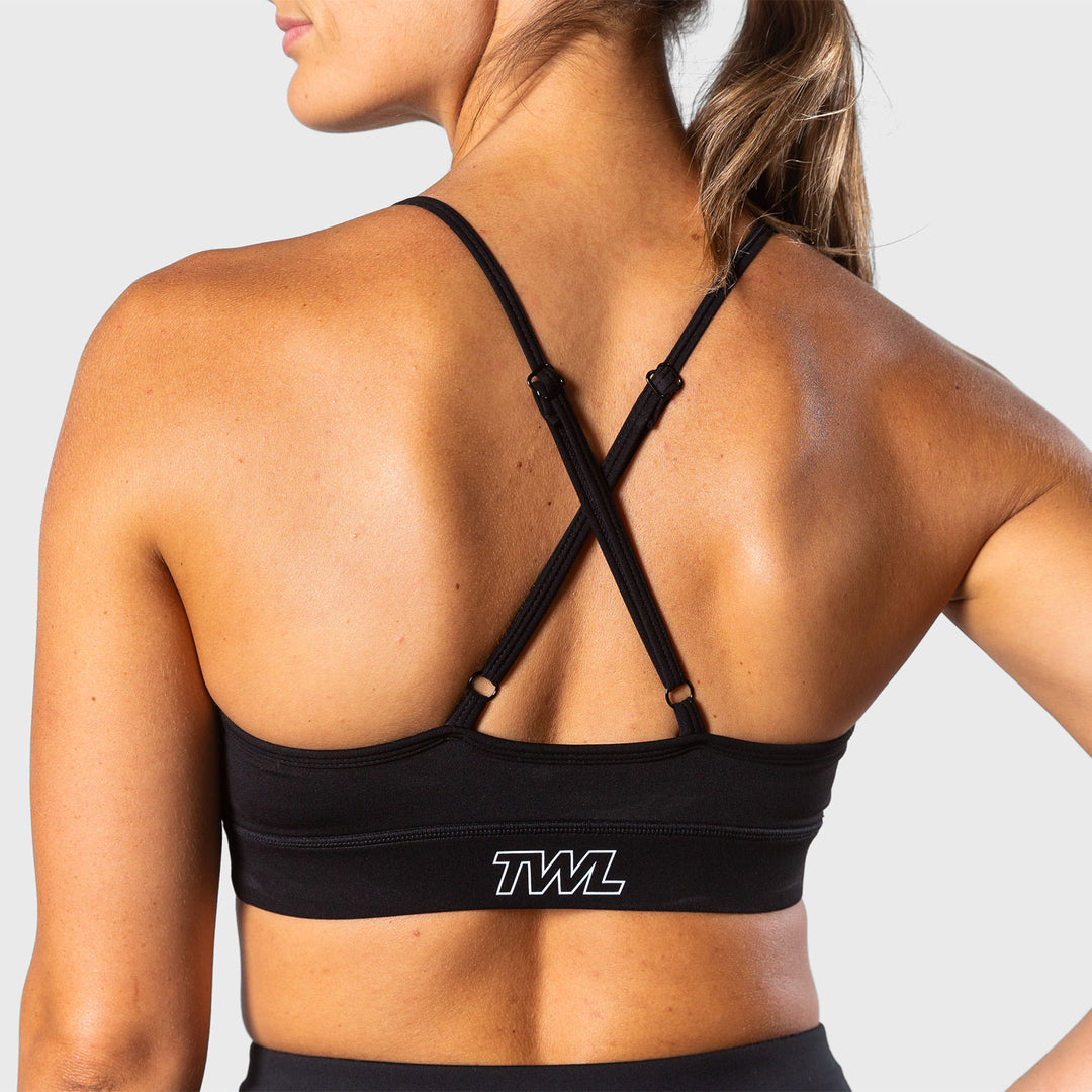 TWL - WOMEN'S FLEET BRA - ATHLETE - BLACK/WHITE