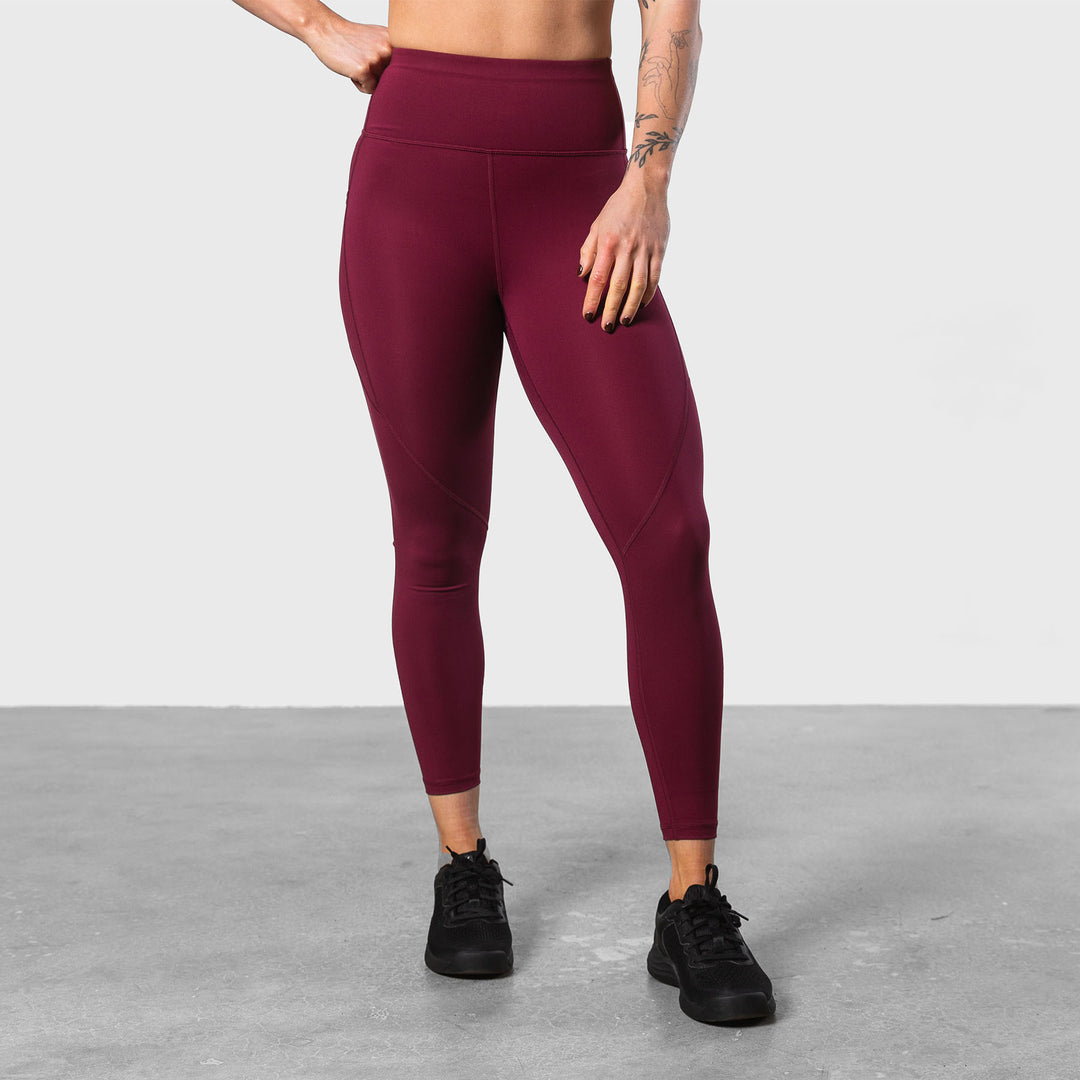 TWL - WOMEN'S ENERGY HIGH WAISTED 7/8TH TIGHTS - DARK CHERRY