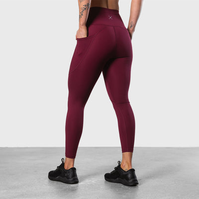 TWL - WOMEN'S ENERGY HIGH WAISTED 7/8TH TIGHTS - DARK CHERRY