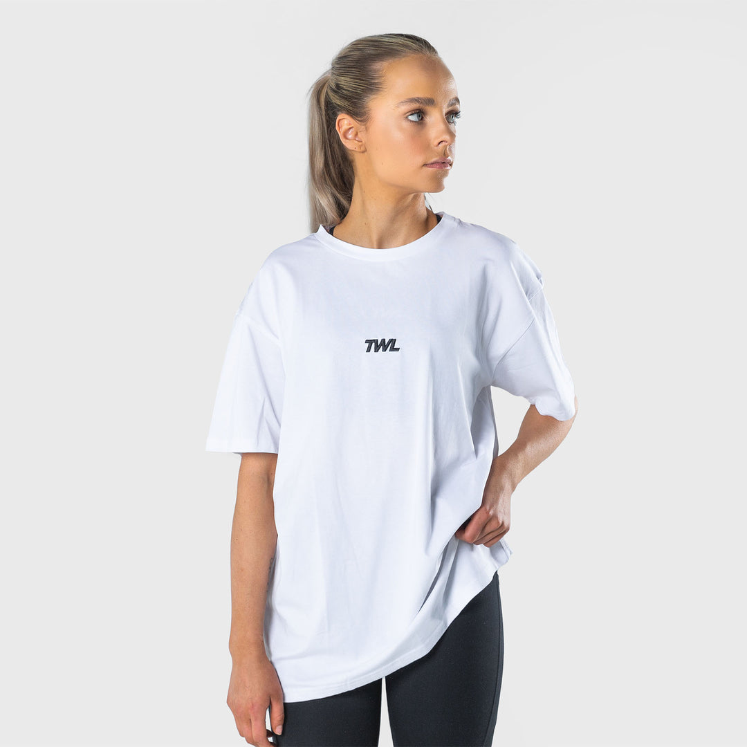 TWL - OVERSIZED T-SHIRT - WHITE/BLACK