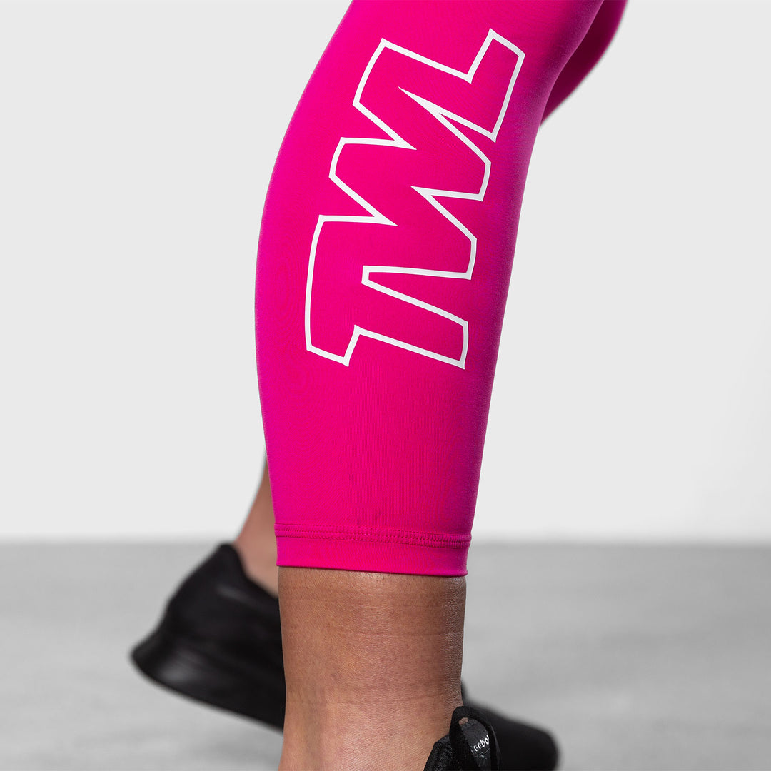 TWL - WOMEN'S ENERGY HIGH WAISTED 7/8TH TIGHTS - ATHLETE - RASPBERRY