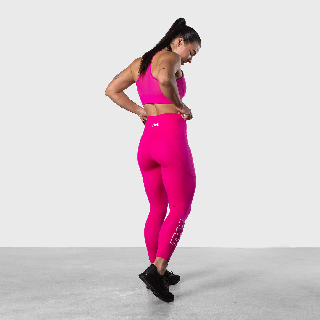 TWL - WOMEN'S ENERGY HIGH WAISTED 7/8TH TIGHTS - ATHLETE - RASPBERRY