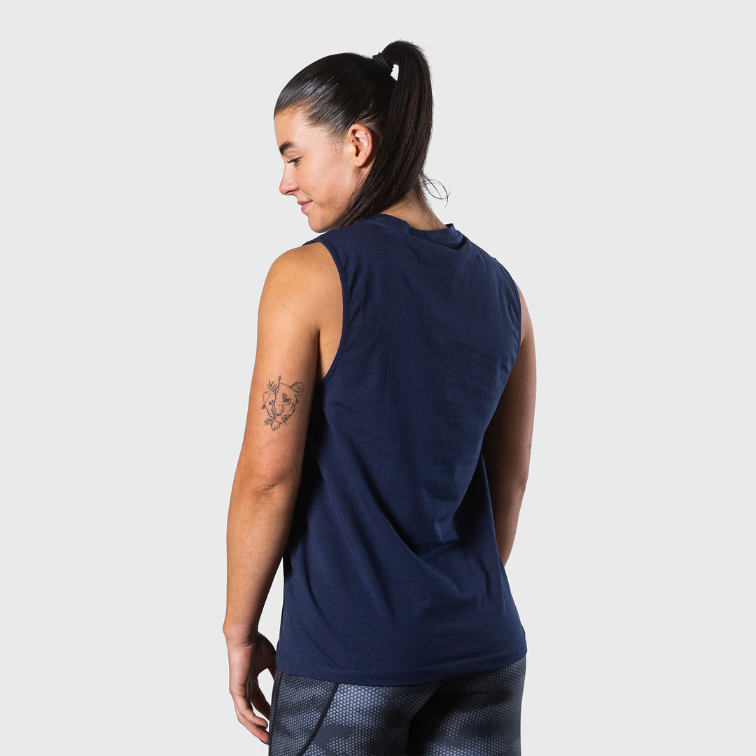 TWL - WOMEN'S EVERYDAY MUSCLE TANK SL - INDIGO/WHITE