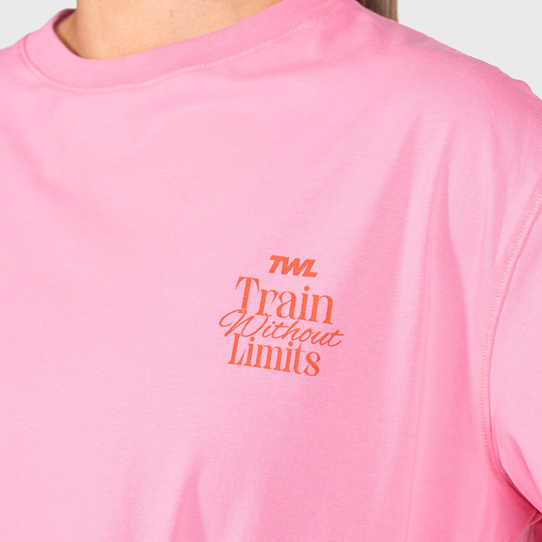 TWL - WOMEN'S OVERSIZED BOYFRIEND T-SHIRT - TRAIN WITHOUT LIMITS - PINK