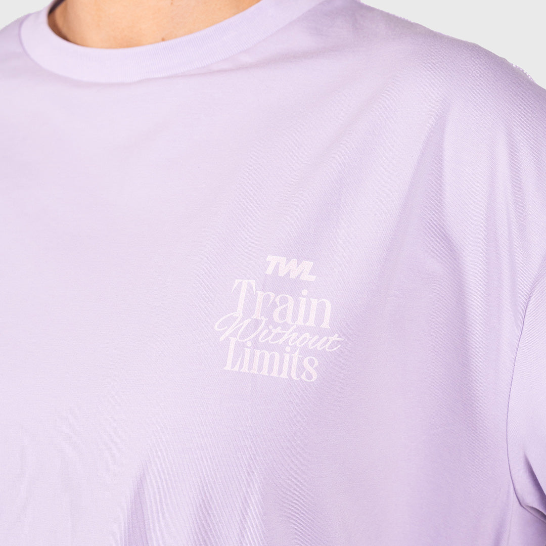 TWL - WOMEN'S OVERSIZED BOYFRIEND T-SHIRT - TRAIN WITHOUT LIMITS - PURPLE