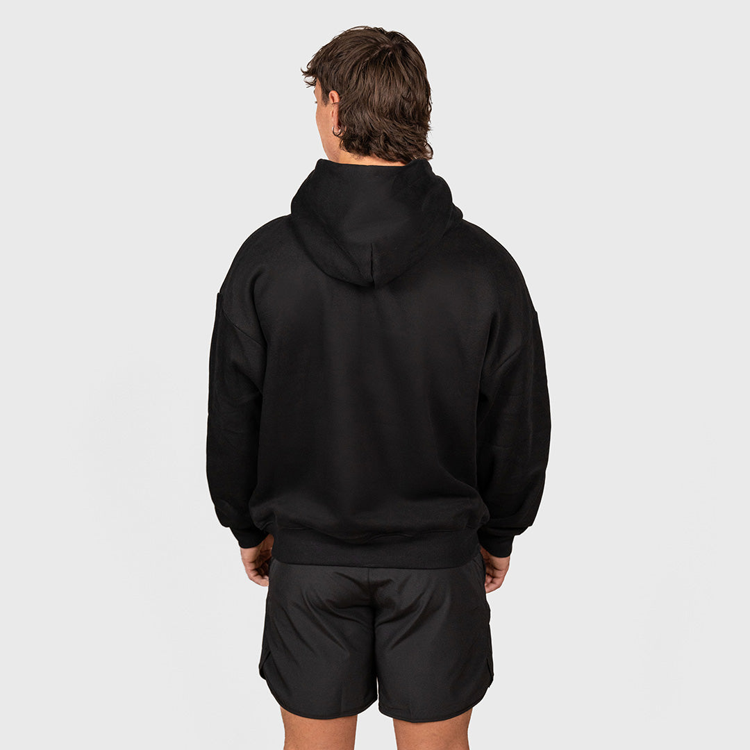 TWL Ascend Hoodie Black – oversized fleece hoodie - back view