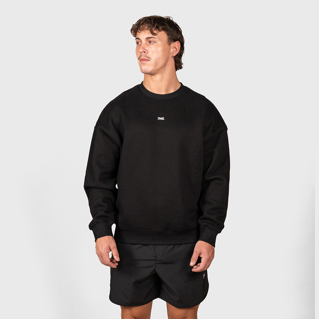 TWL - ASCEND SWEATER - EMBLEM - BLACK