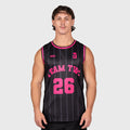 TWL - BASKETBALL JERSEY - BLACK/FLAMINGO