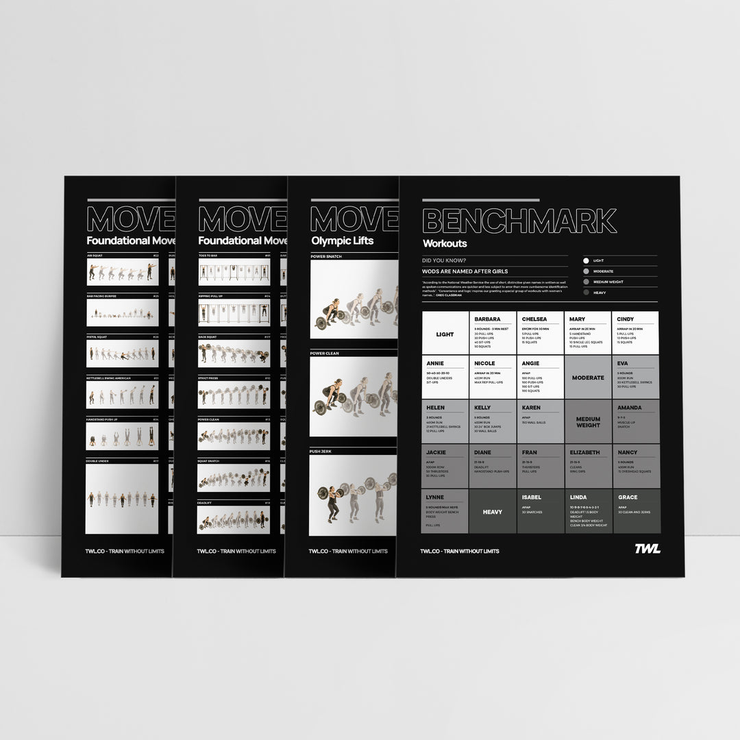 TWL - BENCHMARK WORKOUTS & MOVEMENTS DIGITAL POSTERS - FOUR PACK