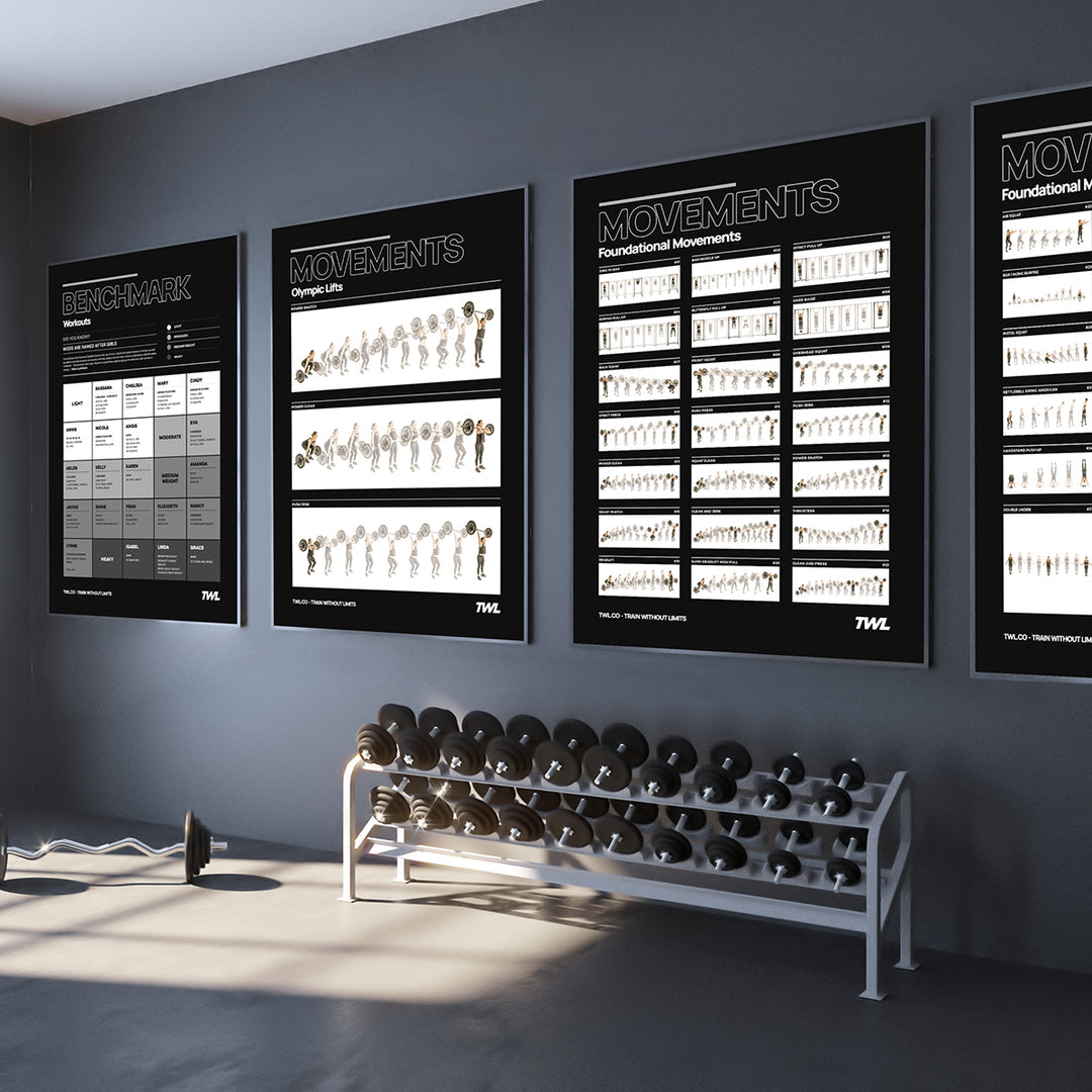 TWL - BENCHMARK WORKOUTS & MOVEMENTS DIGITAL POSTERS - FOUR PACK