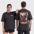 TWL - LIFESTYLE OVERSIZED T-SHIRT - BOOTLEG - EAGLE - FADED BLACK