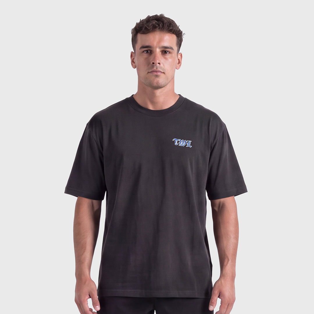 TWL - LIFESTYLE OVERSIZED T-SHIRT - BOOTLEG - SNAKE - FADED BLACK/VIOLET