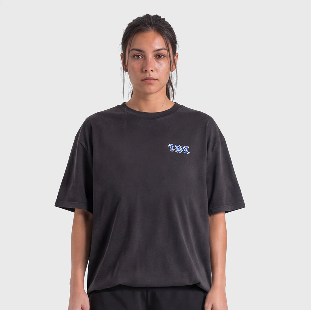 TWL - LIFESTYLE OVERSIZED T-SHIRT - BOOTLEG - SNAKE - FADED BLACK/VIOLET