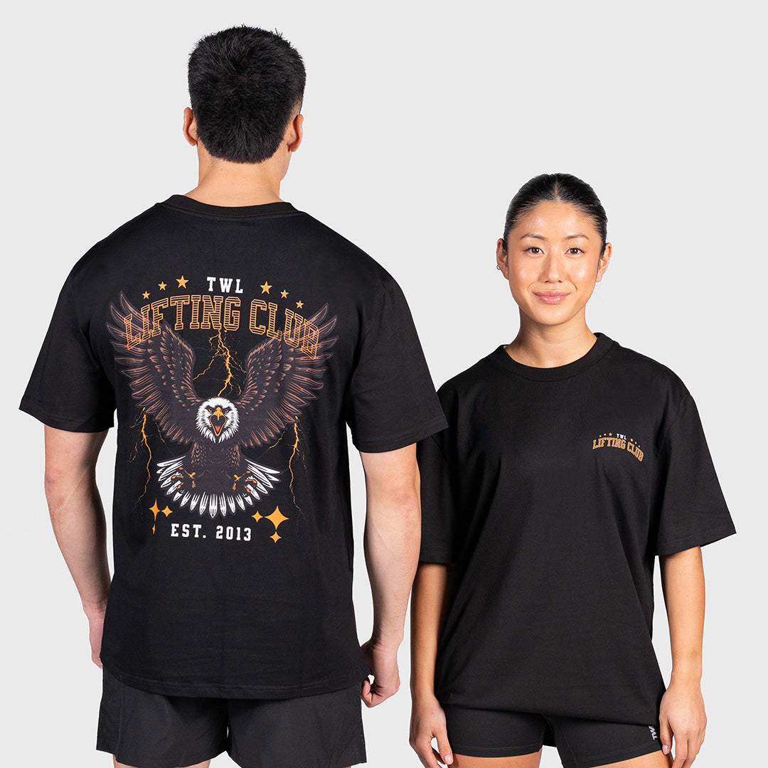 TWL - LIFESTYLE OVERSIZED T-SHIRT - EAGLE-  BLACK