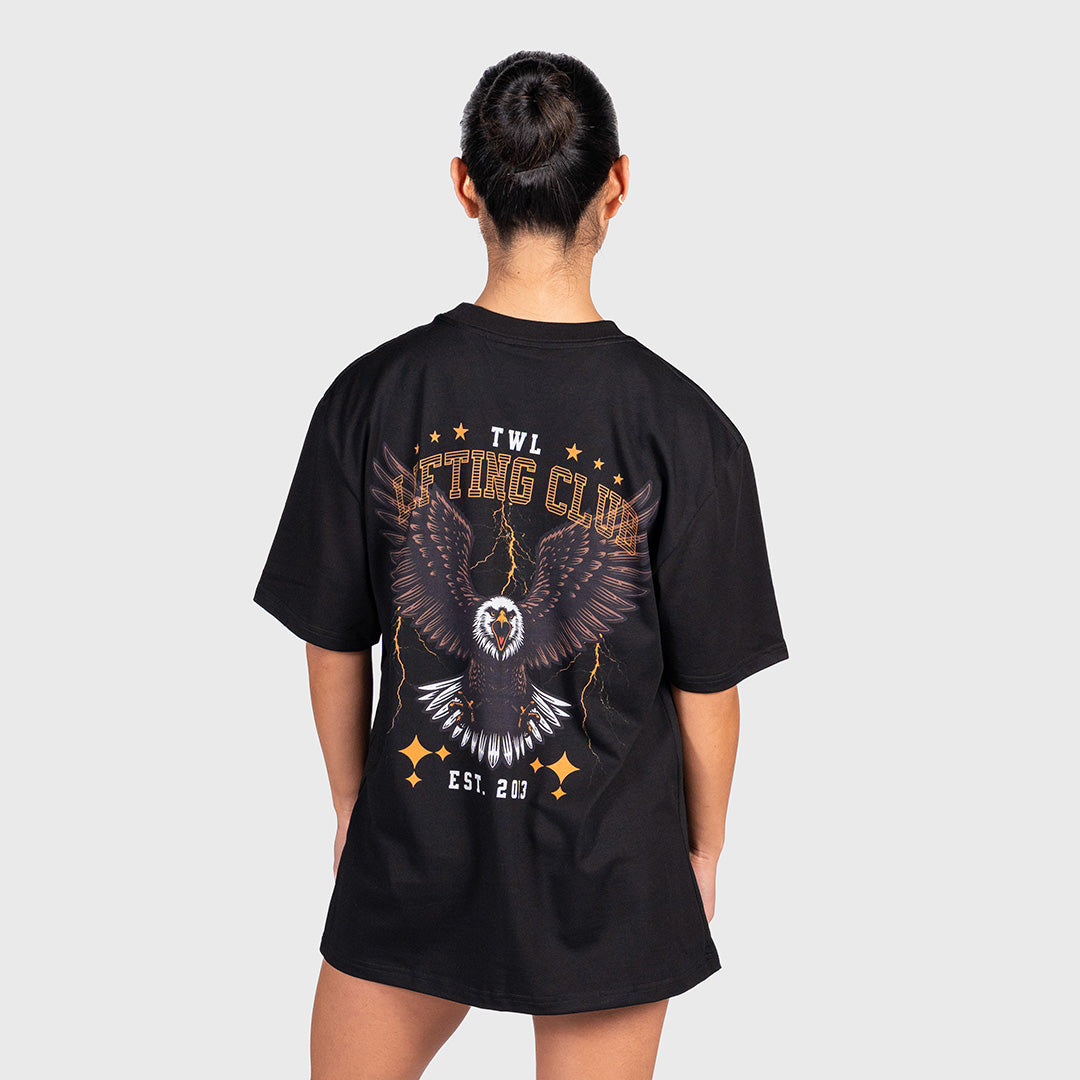TWL - LIFESTYLE OVERSIZED T-SHIRT - EAGLE-  BLACK