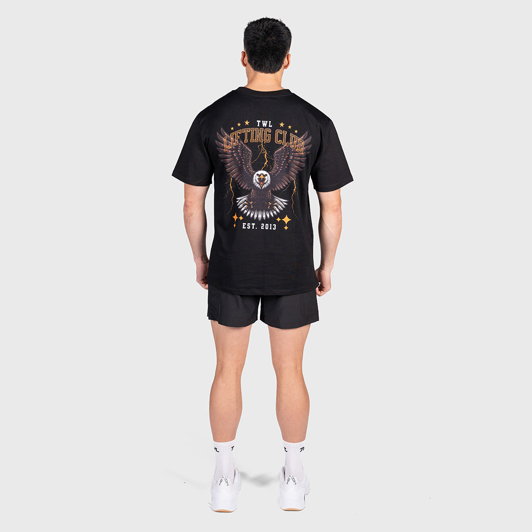 TWL - LIFESTYLE OVERSIZED T-SHIRT - EAGLE-  BLACK