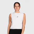 TWL - WOMEN'S SLASH CROP - EMBLEM - WHITE/BLACK