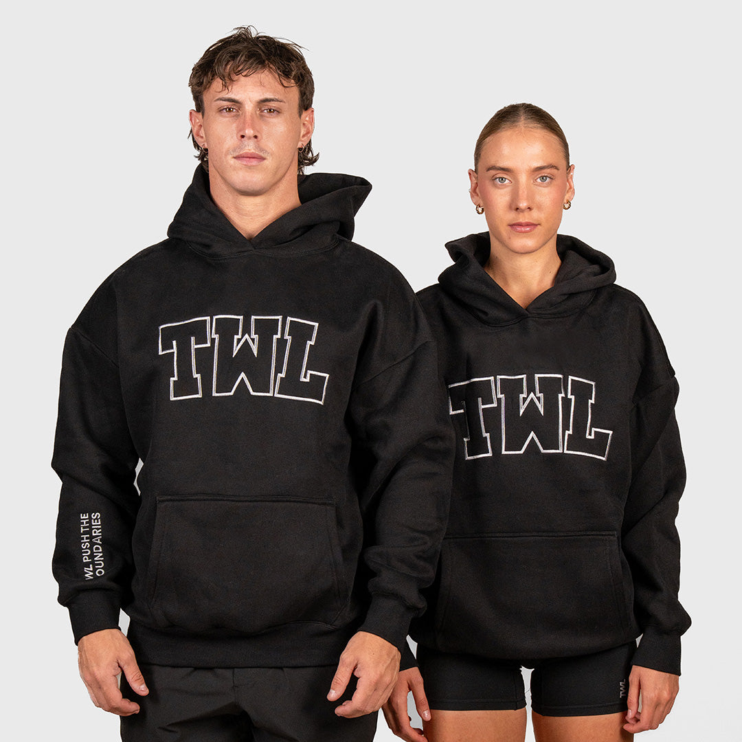 TWL Ascend Hoodie | Oversized Premium Gym Hoodie – Black