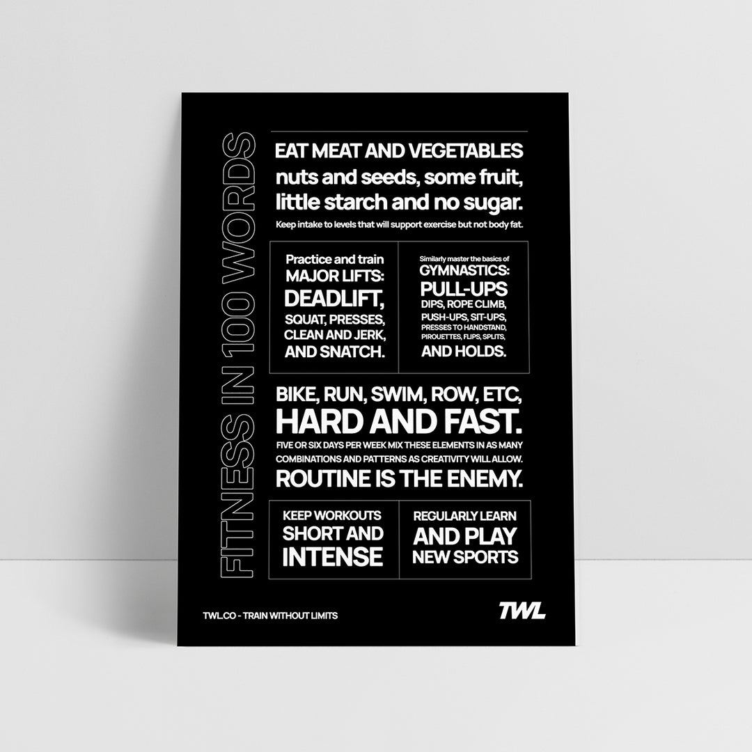 TWL - FITNESS IN 100 WORDS DIGITAL POSTER