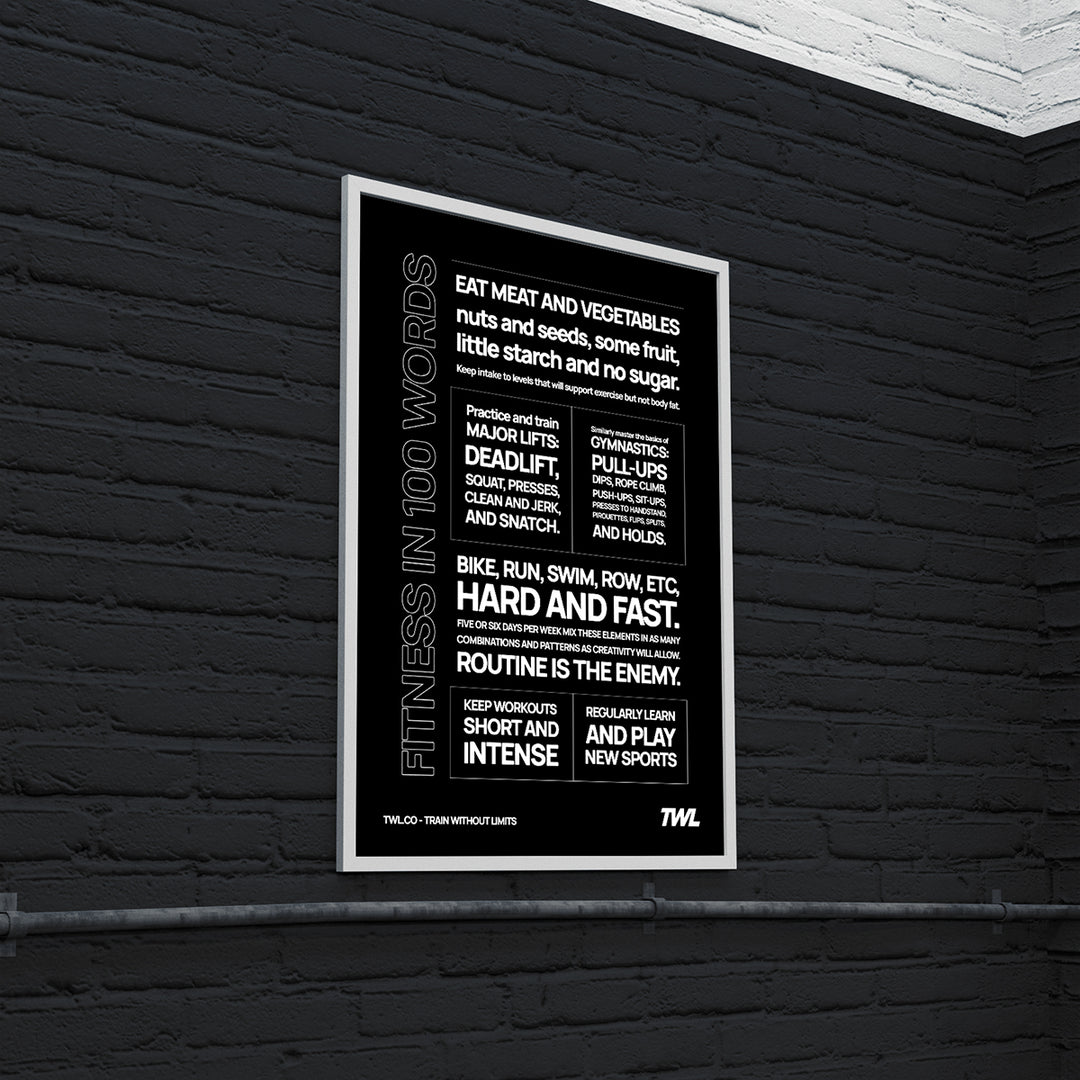 TWL - FITNESS IN 100 WORDS DIGITAL POSTER