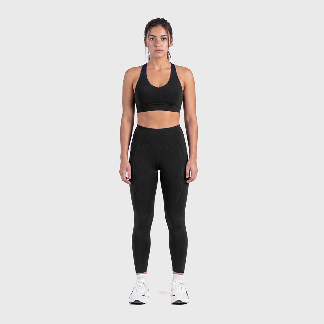 TWL - WOMEN'S ENERGY HIGH WAISTED FULL LENGTH TIGHTS - BLACK