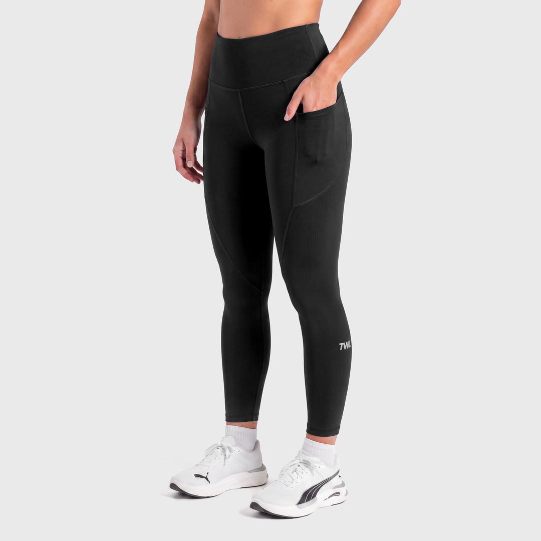 TWL - WOMEN'S ENERGY HIGH WAISTED FULL LENGTH TIGHTS - BLACK