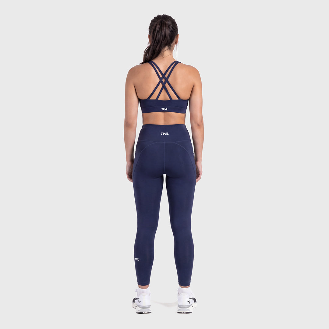 TWL - WOMEN'S ENERGY HIGH WAISTED FULL LENGTH TIGHTS - MIDNIGHT NAVY