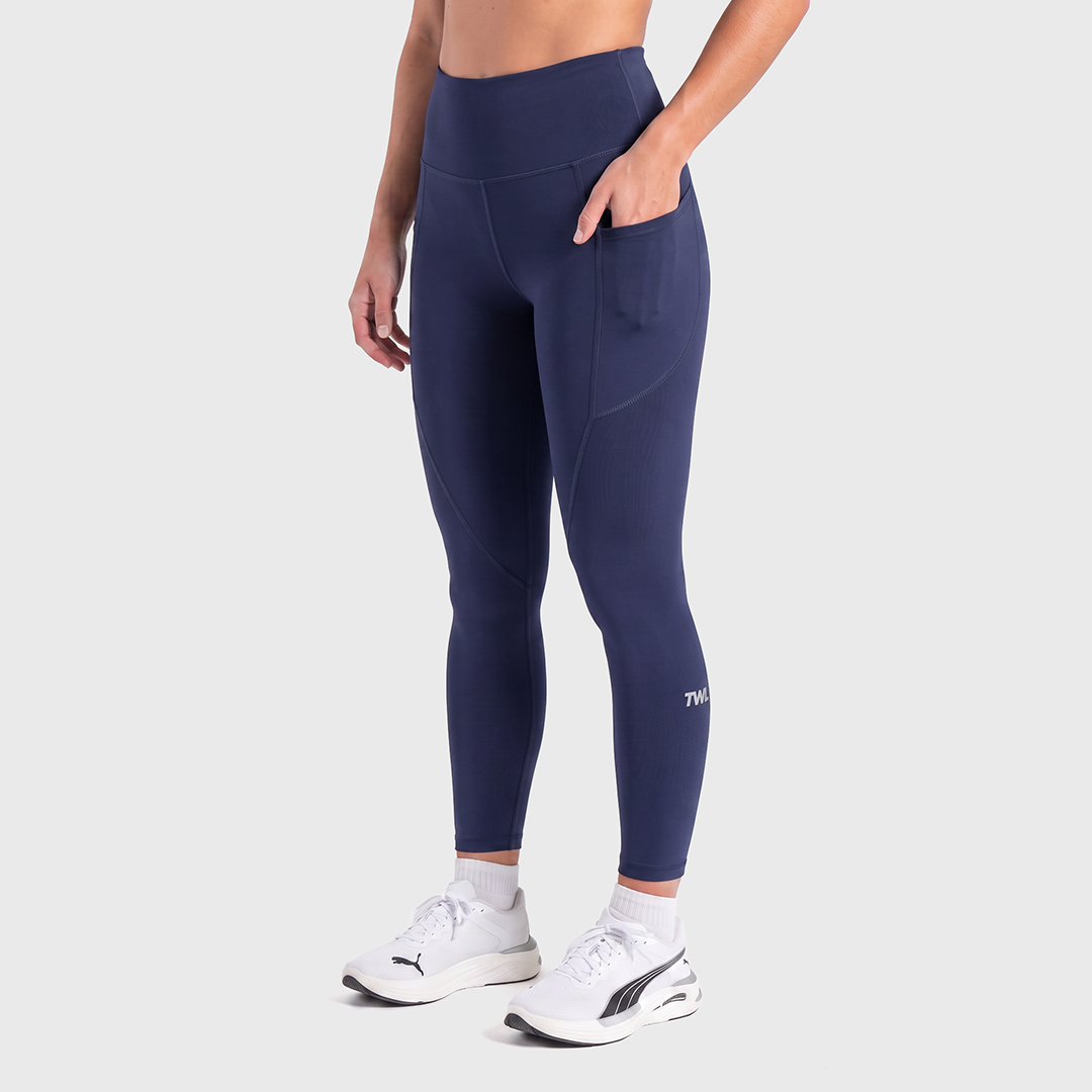 TWL - WOMEN'S ENERGY HIGH WAISTED FULL LENGTH TIGHTS - MIDNIGHT NAVY