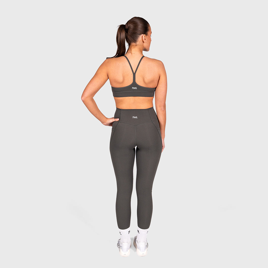 TWL - WOMEN'S REFINE HYBRID BRA - TRUE CHARCOAL