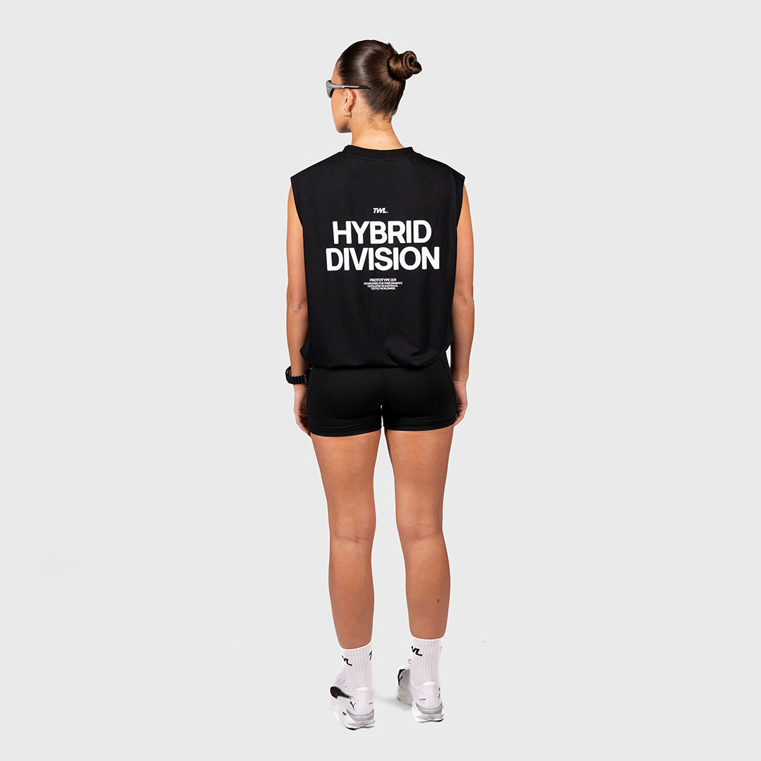 TWL - OVERSIZED HALOFLEX MUSCLE TANK - HYBRID DIVISION - BLACK
