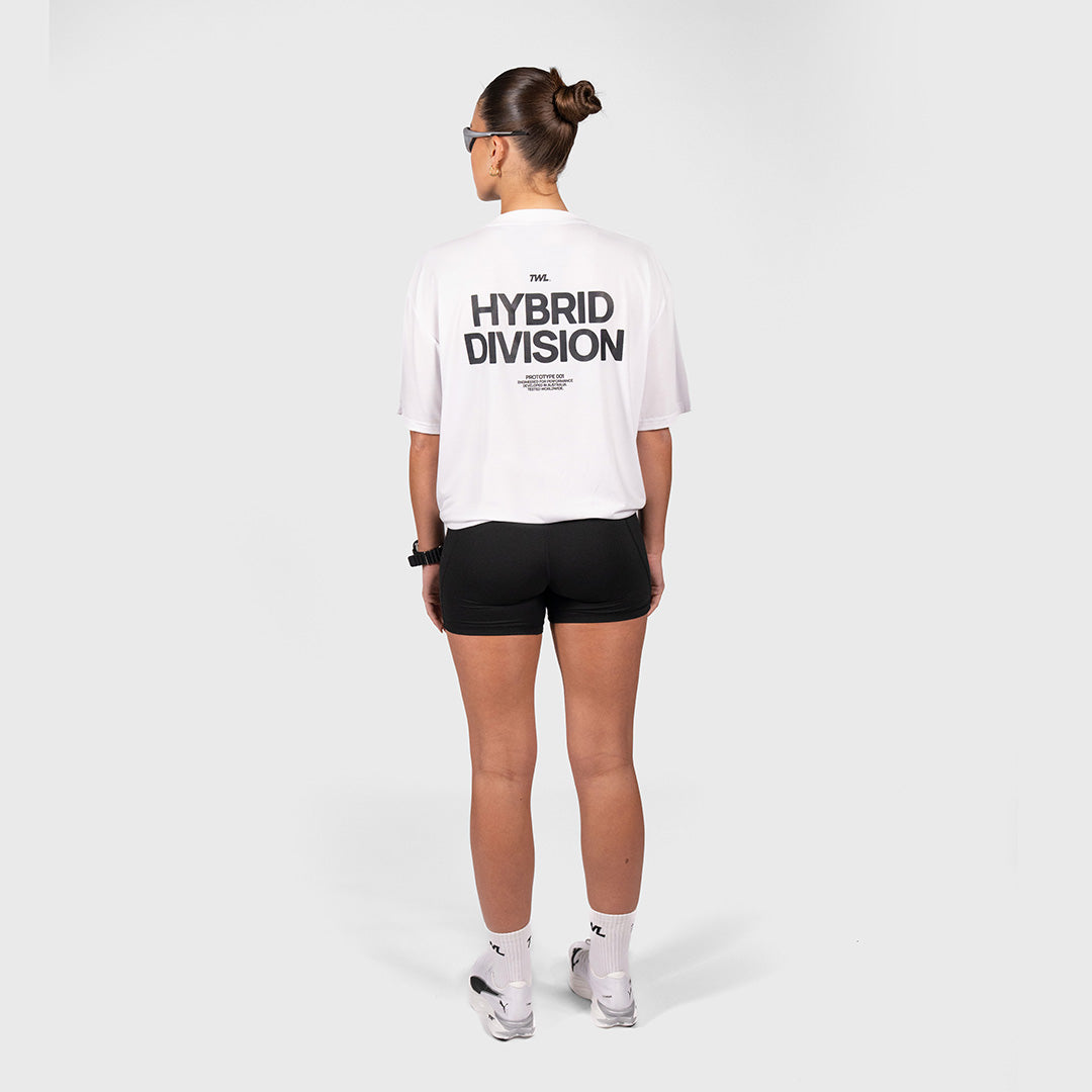 TWL - OVERSIZED HALOFLEX T-SHIRT - HYBRID DIVISION - WHITE